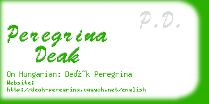 peregrina deak business card